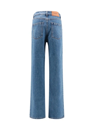 Shop Burberry Jeans With Logo Patch In Blue