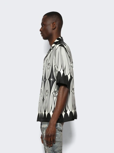 Shop Amiri Arygle Printed Short Sleeve Shirt In Black