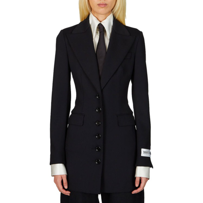 Shop Dolce & Gabbana Kim Single Breasted Blazer In Black