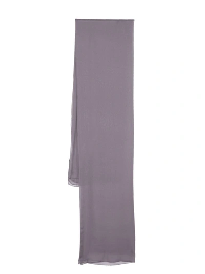 Shop Alberta Ferretti Purple Silk Scarf