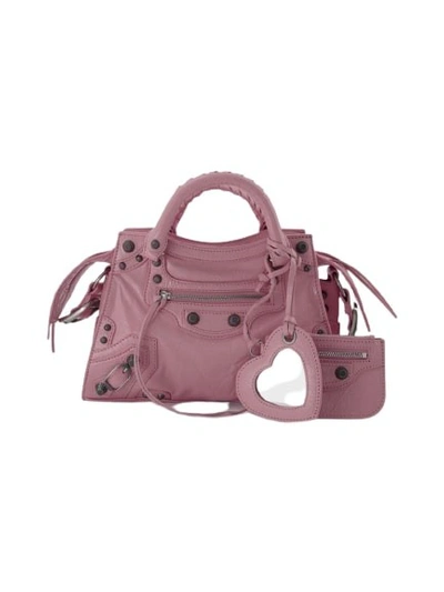 Shop Balenciaga Le Cagole Xs Shoulder Bag - Leather - Pink