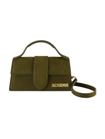 Shop Jacquemus Le Bambino Bag - Leather - Dark Khaki In Green