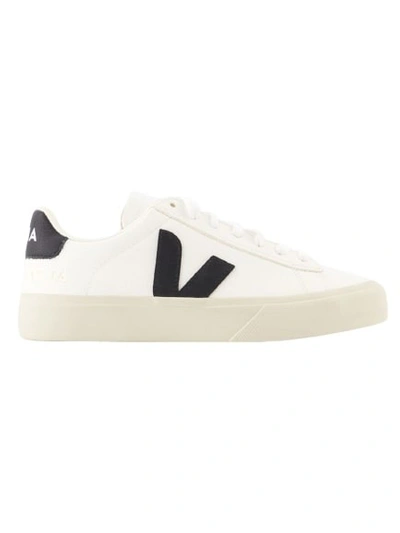 Shop Veja Campo Sneakers - Leather - White/black