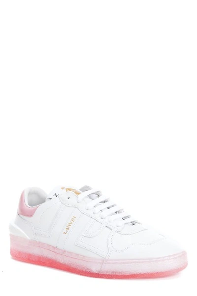 Shop Lanvin White Laced-up Sneakers