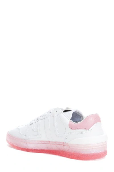 Shop Lanvin White Laced-up Sneakers