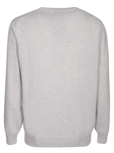 Shop Brunello Cucinelli Roundneck Cashmere Sweater In Grey