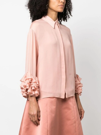 Shop Rochas Pink Long-sleeved Shirt