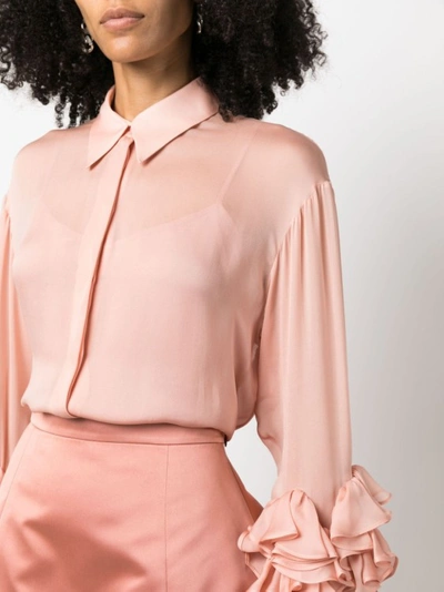 Shop Rochas Pink Long-sleeved Shirt