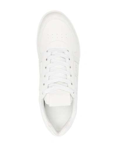 Shop Givenchy White Leather Lace-up Sneakers