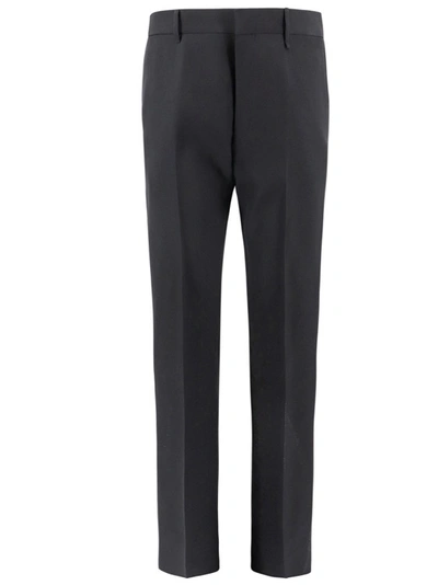 Shop Givenchy Wool Trouser With Logoed Bands On The Side In Black