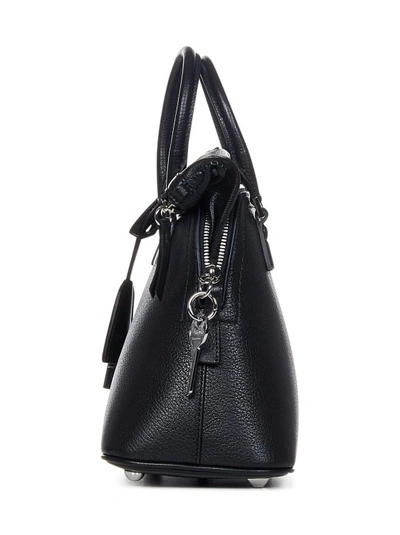 Shop Maison Margiela Black Goatskin Leather Shoulder Bag