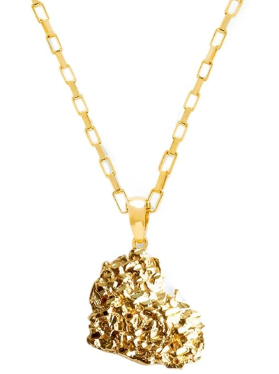 Shop Veneda Carter Vertical Signature Heart Necklace In Gold