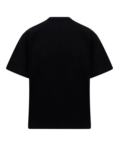 Shop Sacai Cotton T-shirt With S Detail In Black