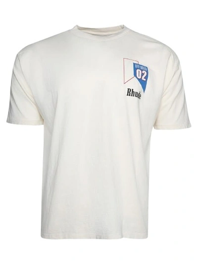 Shop Rhude White Classic Fit T-shirt