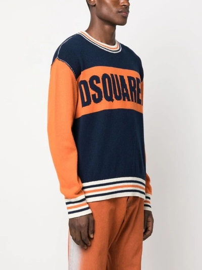 Shop Dsquared2 Multicolour Knitted Sweater In Multicolor