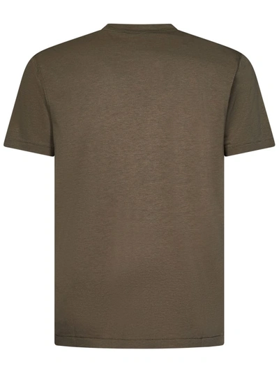 Shop Tom Ford Dark Olive T-shirts In Green