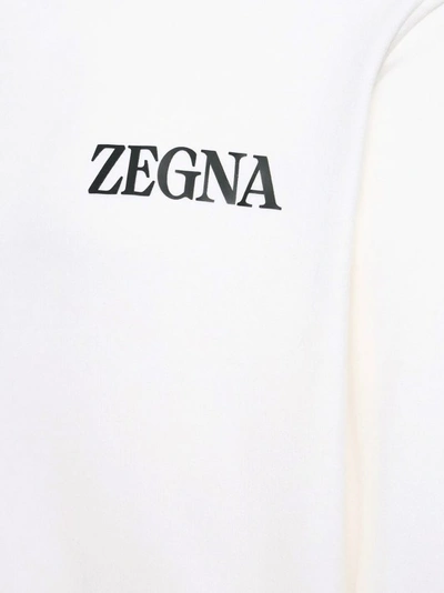 Shop Zegna Sustainable Cotton Sweatshirt In White