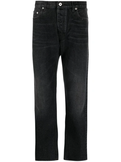 Shop Off-white Five-pocket Black Cotton Jeans