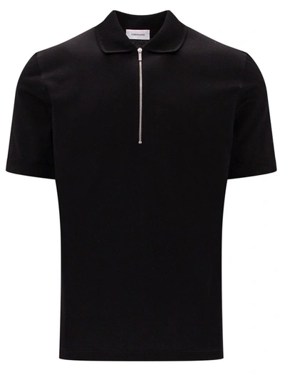 Shop Ferragamo Cotton Polo Shirt In Black