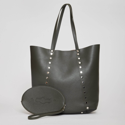 Shop Zanellato Moretta Daily Green Leather Bag