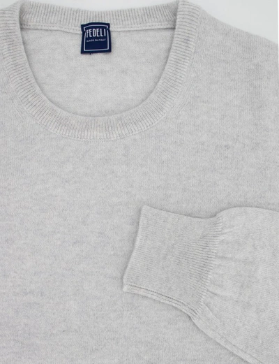 Shop Fedeli Argentina Slim Sweater In Grey
