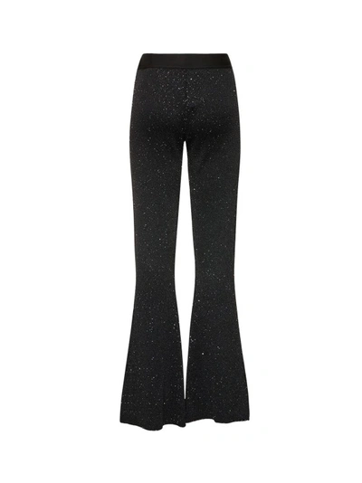 Shop Palm Angels Sequins Knitted Trouser In Black