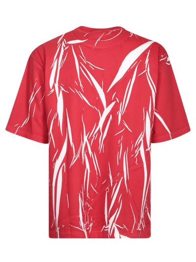 Shop Dolce & Gabbana All-over Graphic Print Red Cotton T-shirt