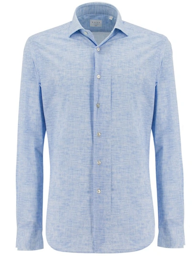 Shop Xacus Blue Long-sleeved Shirt