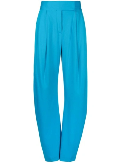 Shop Attico Blue Wide-leg Trousers
