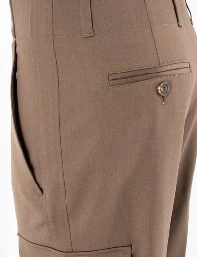 Shop Kiton Brown Cargo Trousers