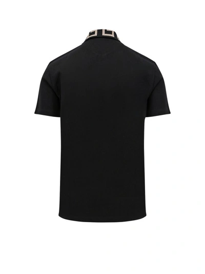 Shop Versace Cotton Polo Shirt With Medusa Patch In Black