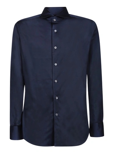 Shop Canali Blue Classic Longsleeve Shirt