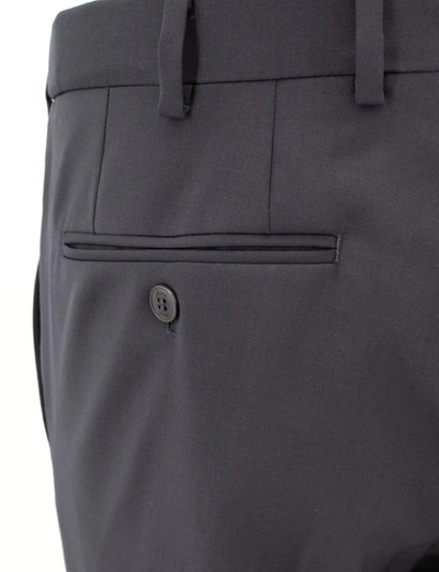Shop Brioni Anthracite Regular Fit Trousers In Grey