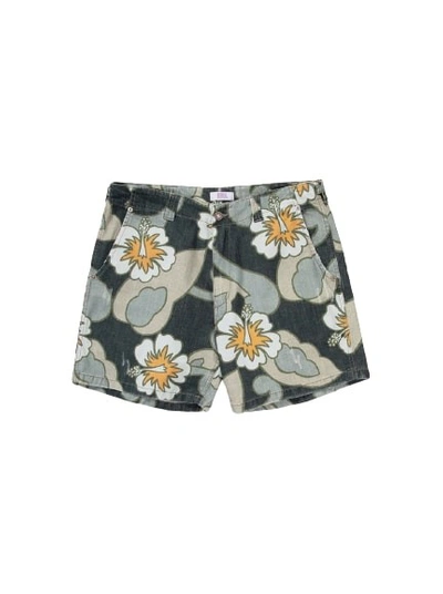 Shop Erl Unisex Printed Woven Shorts In Grey