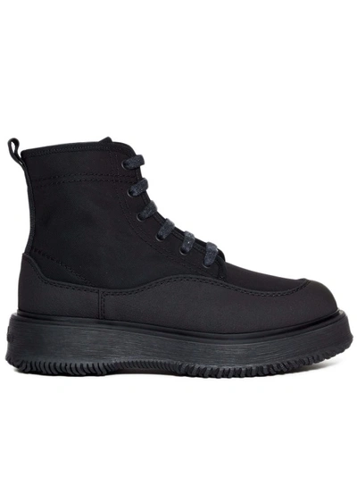 Shop Hogan Black Lace-up Ankle Boots