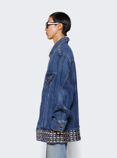 Shop Khaite Grizzo Jacket With Studs In Blue