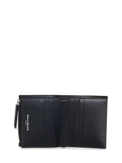 Shop Maison Margiela Black Calf Leather Wallet