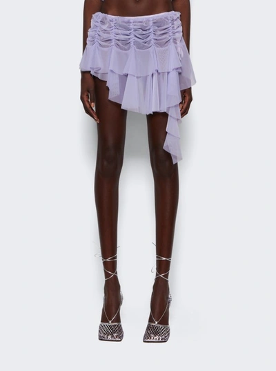 Shop Ester Manas Micro Ruched Skirt In Purple