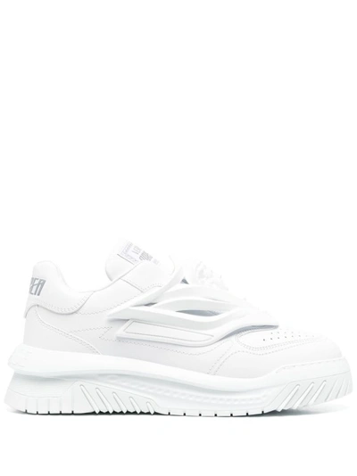 Shop Versace Chunky Platform White Sneakers