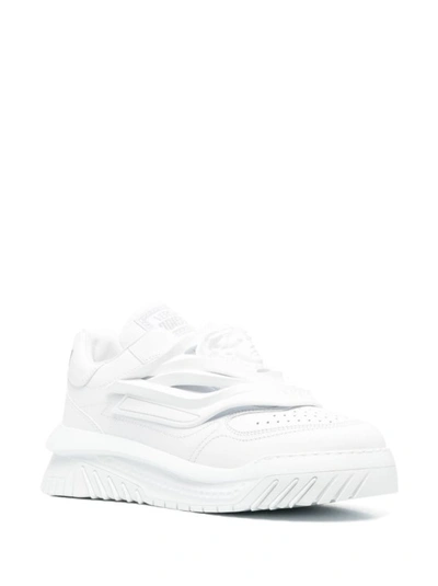 Shop Versace Chunky Platform White Sneakers