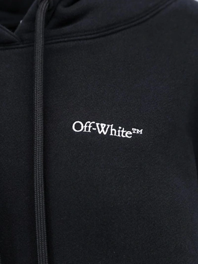 Shop Off-white Cotton Dress With Embroidered Logo In Black