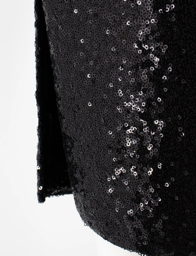 Ermanno Scervino Black Sequins Stitched Skirt In Black