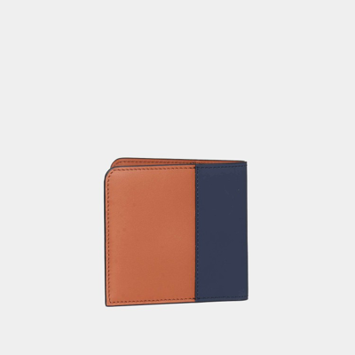 Shop Hogan Leather And Blue Wallet In Multicolor
