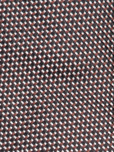 Shop Tom Ford Brown Micro-pattern Silk Tie