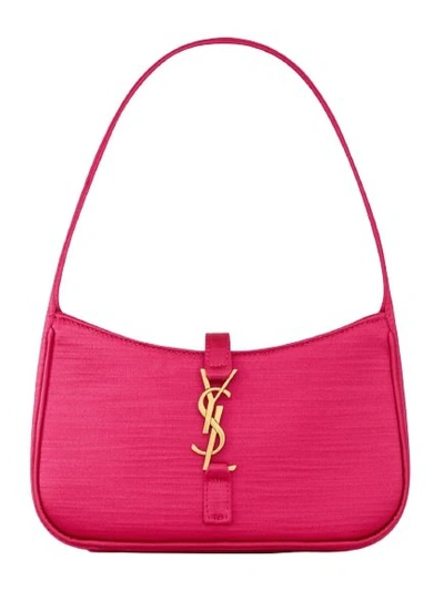 Shop Saint Laurent Le 5 À 7 Mini Satin Bag In Pink