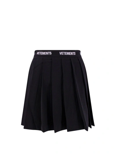 Shop Vetements Virgin Wool Skirt In Black