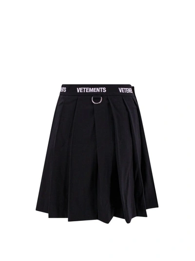 Shop Vetements Virgin Wool Skirt In Black