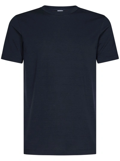 Shop Malo Blue Crew-neck T-shirt