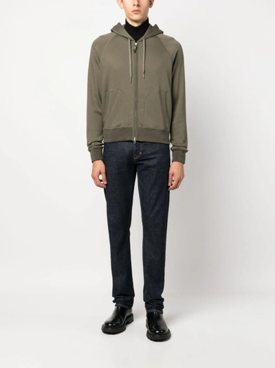 Shop Tom Ford Green Hooded Sweaters