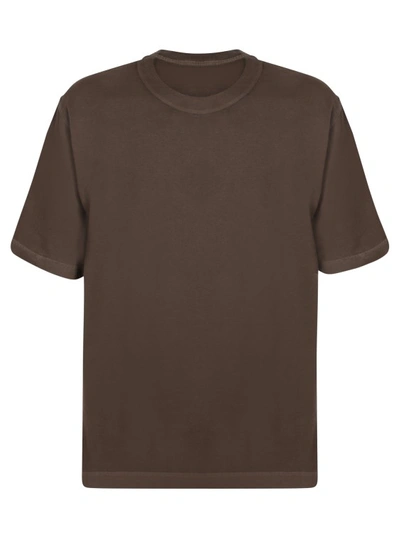 Shop Dolce & Gabbana Olive Green T-shirt With Logo Print In Brown